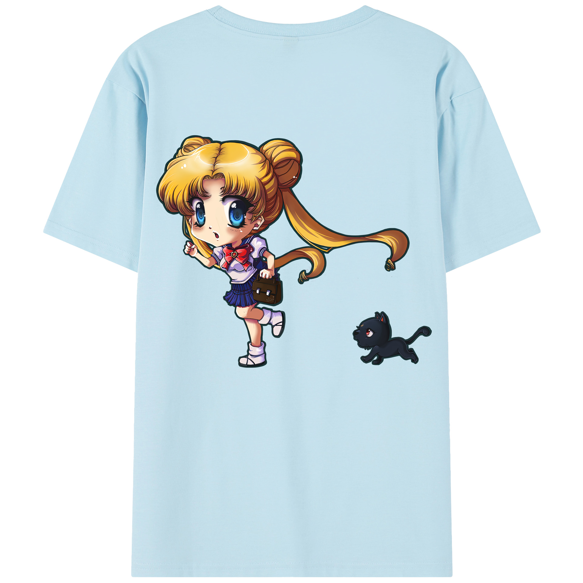（画像用） 美少女戦士セーラームーン 愛野 美奈子 あいの みなこ Sailor Moon Aino Minako 綿100％半袖Tシャツ（背面プリント）